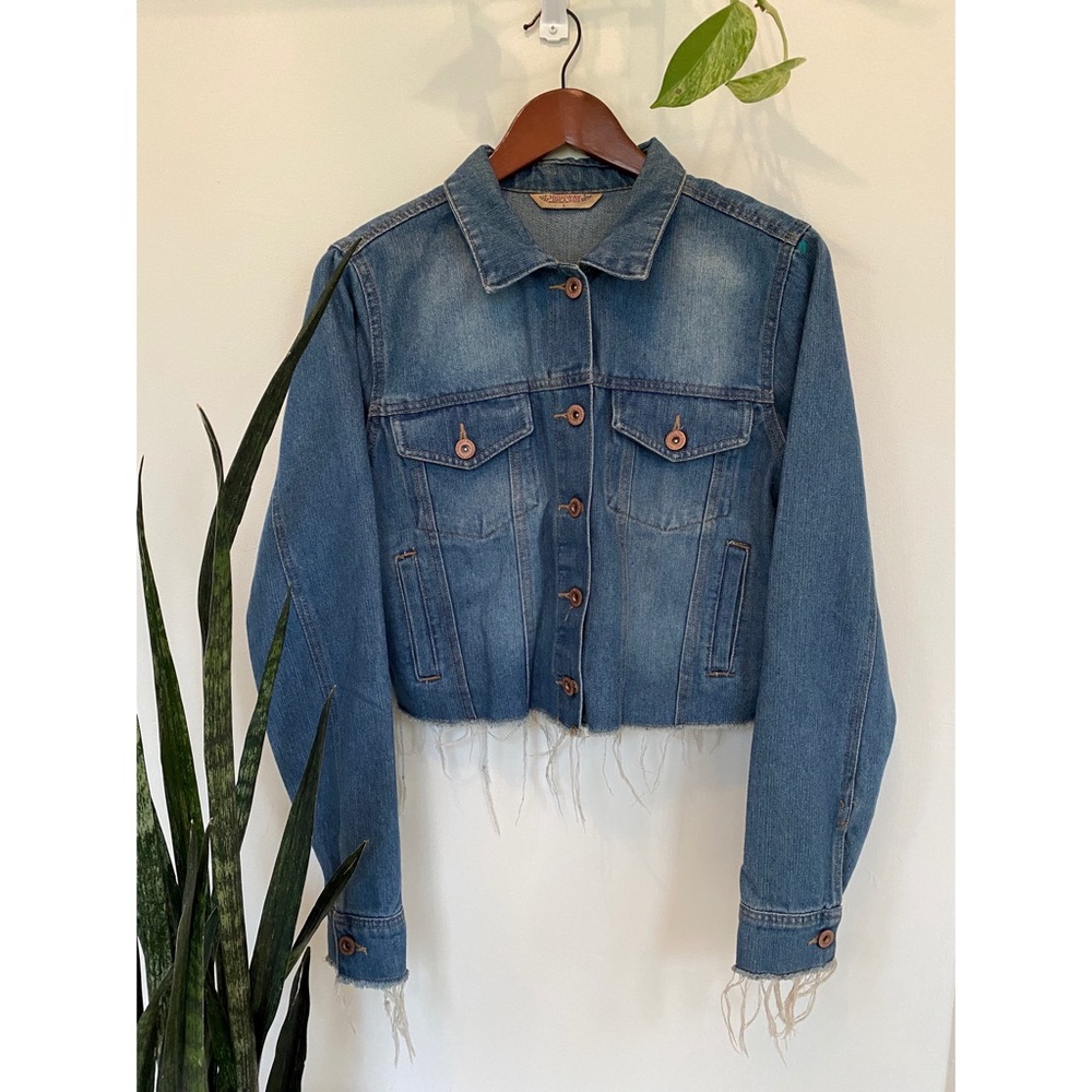 Women’s Highway Jeans Cropped Jean Jacket Size L